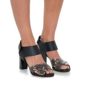 Max Mara Mito Snakeskin Sandal Heels